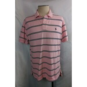 Polo Ralph Lauren Polo Shirt Small Pony Pink Striped Cotton Mens‎ XL 100% Cotton